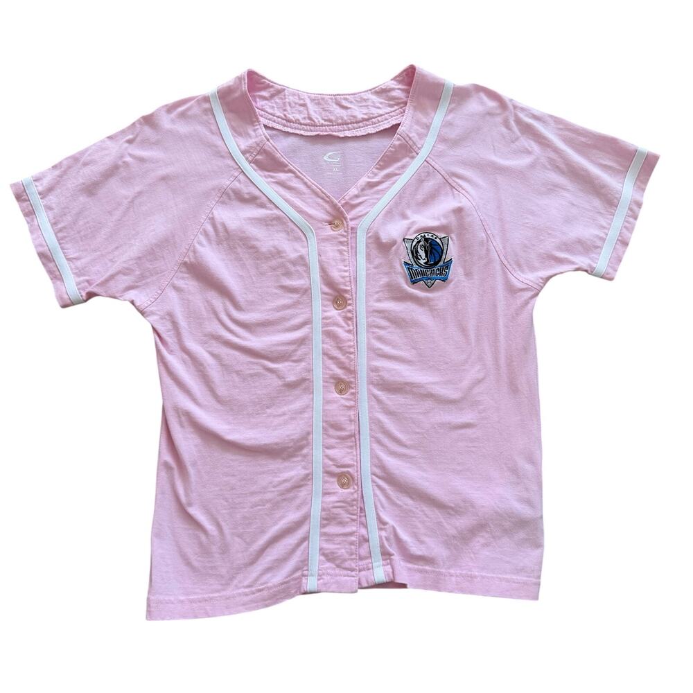 Dallas‎ Mavericks Women's Jersey Baseball Style Pink Youth XL Sports Fan G-III